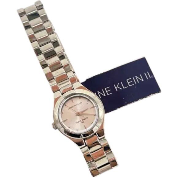 NWT VTG Anne Klein AK Silver Tone Stainless Steel Bracelet Watch main image 4